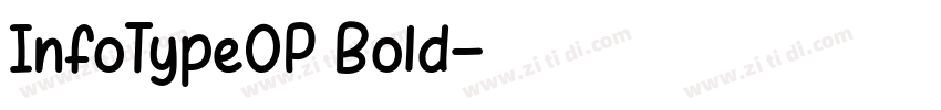 InfoTypeOP Bold字体转换